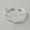 Alloy Double Wire Cuff Bangle Makings FIND-WH0126-156P-1