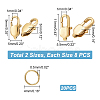 16Pcs 2 Size Ion Plating(IP) 304 Stainless Steel Lobster Claw Clasps STAS-UN0040-76A-4