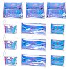 12Pcs 4 Style Laser Iridescent PVC Small Wallets AJEW-CP0005-51-1