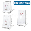 3Pcs 3 Sizes Transparent Acrylic Necklace Display Stands NDIS-WH0009-18-2