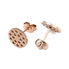 304 Stainless Steel Stud Earring Findings Ion Plating(IP) STAS-P434-06C-RG-2
