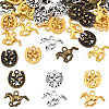 48Pcs 6 Styles Tibetan Style Alloy Pendants FIND-YW0007-25-1