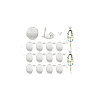 20Pcs Brass Ear Stud Findings KK-BC0013-98-7