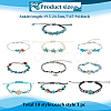 ANATTASOUL 10Pcs 10 Style Synthetic Turquoise & Natural Shell & Seed Braided Bead Bracelet & Anklet AJEW-AN0007-10-7