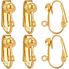36Pcs Brass Clip-on Earring Findings KK-BBC0016-10G-1