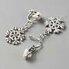 Christmas Theme Rhinestone Dangle Clip-on Earrings EJEW-WH0047-58S-2