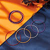 38pcs 5 styles Steel Wire Round Snake Chain Stretch Bracelets Set BJEW-BC0001-22-5