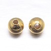 Real 18K Gold Plated Round Sterling Silver Spacer Beads X-STER-M103-04-4mm-G-1