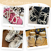 12Pcs 6 Styles Lace & Plastic Bowknot Shoe Charms DIY-HY0002-57-5