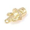 Brass Micro Pave Clear Cubic Zirconia Pendants LS-KK-G545-17G-2