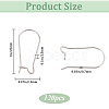 120Pcs 304 Stainless Steel Hoop Earrings Findings Kidney Ear Wires STAS-SP0001-32B-P-2