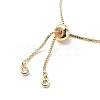 Japanese Seed Braided Rhombus with Evil Eye Link Slider Bracelet BJEW-MZ00001-01-5