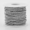 304 Stainless Steel Rhinestone Strass Chains STAS-T055-12P-3