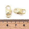 Heart Brass Lobster Claw Clasps KK-Z147-12G-3