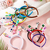 Cloth and Plastic Hair Bands OHAR-TAC0020-01G-10