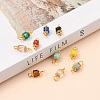 Faceted Cube Transparent Glass Links Connectors PALLOY-JF00468-M-3