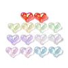 UV Plating Rainbow Iridescent Transparent Acrylic Beads X-MACR-D082-08-1