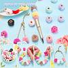 48Pcs 12 Colors Velvet Imitation Rabbit Fur European Beads FIND-SZ0019-28-6