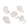 UV Plating Rainbow Iridescent Acrylic Beads PACR-M002-07-2