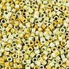 Opaque Picasso Cylinder Glass Beads SEED-Q039-06A-23-3