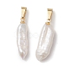 Natural Baroque Pearl Keshi Pearl Pendants PALLOY-JF04998-1