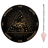 AHADEMAKER 1Pc Cone/Spike/Pendulum Natural Rose Quartz Stone Pendants DIY-GA0004-32C-1
