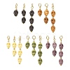 Halloween Handmade Porcelain & Electroplate Non-magnetic Synthetic Hematite Pendants PALLOY-JF06071-1