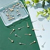 40Pcs 2 Colors Rack Plating Brass Stud Earring Findings KK-PH0004-80-4