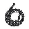 Synthetic Black Stone Beads Strands G-G508-6MM-3