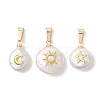3Pcs 3 Styles Baroque Natural Keshi Pearl Pendants PALLOY-JF04958-1