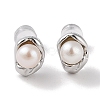 Anti-Tarnish Sterling Silver Stud Earrings EJEW-C087-07A-P-1