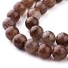 Natural Purple Aventurine Round Bead Strands G-E334-6mm-21-5