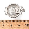 Brass Micro Pave Clear Cubic Zirconia Box Clasps KK-D378-13P-3