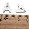 Tarnish Resistant 304 Stainless Steel Letter Charms STAS-O072-A-3