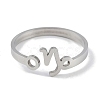 Non-Tarnish Constellations 304 Stainless Steel Open Cuff Ring for Women RJEW-L122-001P-05-2