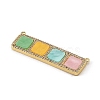 Brass Micro Pave Clear Cubic Zirconia Connector Charms CU-CBA30E8-01G-B08-2