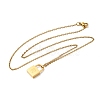 304 Stainless Steel Rolo Chain Pendant Necklaces NJEW-S444-01G-17-2