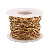 304 Stainless Steel Textured Paperclip Chains CHS-I009-01G-3