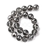 Transparent Electroplate Glass Beads Strands EGLA-N002-34G-F02-4