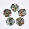 Assembled Natural Bronzite and Synthetic Aqua Terra Jasper Pendants G-S329-060-1