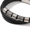 Braided Microfiber Leather Multi-strand Bracelets BJEW-B096-07D-2