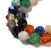 Natural Carnelian/Lapis Lazuli/Labradorite/Amazonite/Apatite Beads Strands G-K382-A01-01-4