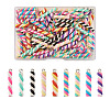 90Pcs 9 Colors Handmade Polymer Clay Pendants CLAY-CD0001-08-1