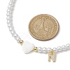 Brass Micro Pave Grade AAA Cubic Zirconia Letter Pendant Necklaces NJEW-JN04771-14-3