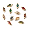 12 Colors 304 Stainless Steel Pave Cubic Zirconia Geometric Connector Charms SA-CBAFEA1-01E-G-1