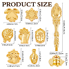 7Pcs 7 Styles Zinc Alloy Stamp Head AJEW-CP0008-57-2