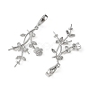 SHEGRACE Brass Micro Pave Cubic Zirconia Peg Bails XGRQ5S483-848-P-2