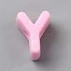 Acrylic European Beads OACR-WH0050-09Y-1