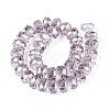 Electroplate Transparent Glass Beads Strands EGLA-N022-04A-D15-2