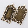Vintage Tibetan Style Alloy Large Pendant Cabochon Bezel Settings X-TIBEP-M018-129AB-NF-2